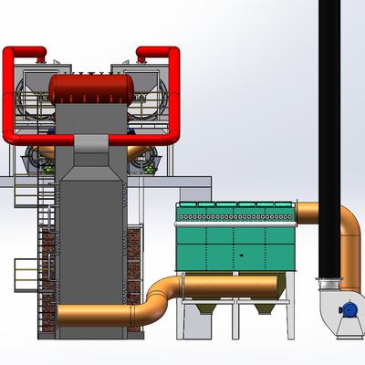 PLC-besturing Dubbele koolstofzuuroven Hoogtemperatuur 400-600C